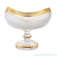 Конфетница 20,5 см н/н Ладья &quot;Фелиция /Хрусталь матовое золото&quot; / 151574