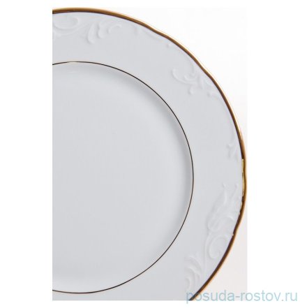 Блюдо 30 см круглое &quot;Тулип /Золотая ниточка /отводка золото&quot; / 043603