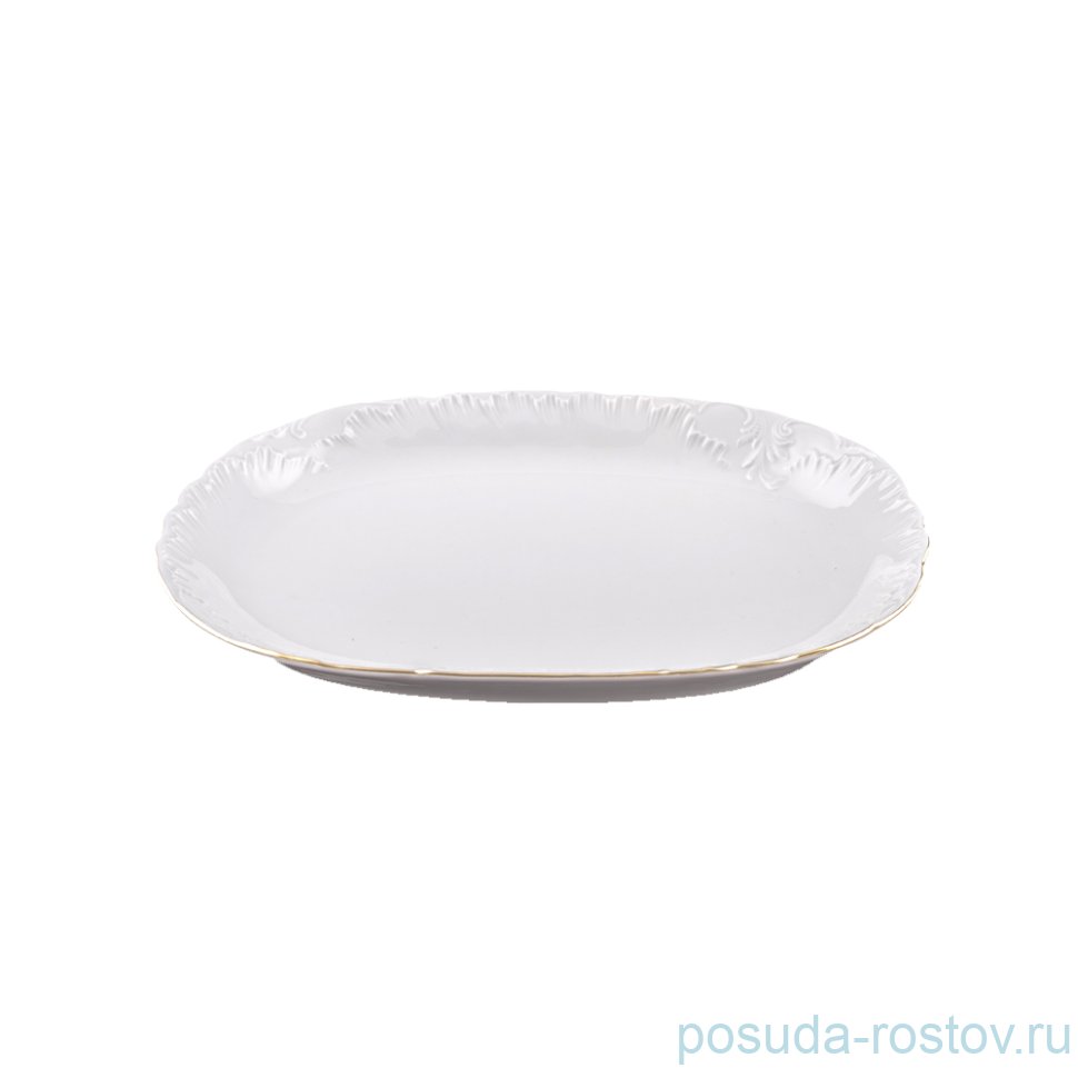 Блюдо 33 х 23 см овальное Cmielow "Рококо /Отводка золото" / 109930 Блюдо 33 х 23 см овальное Cmielow "Рококо /Отводка золото" / 109930