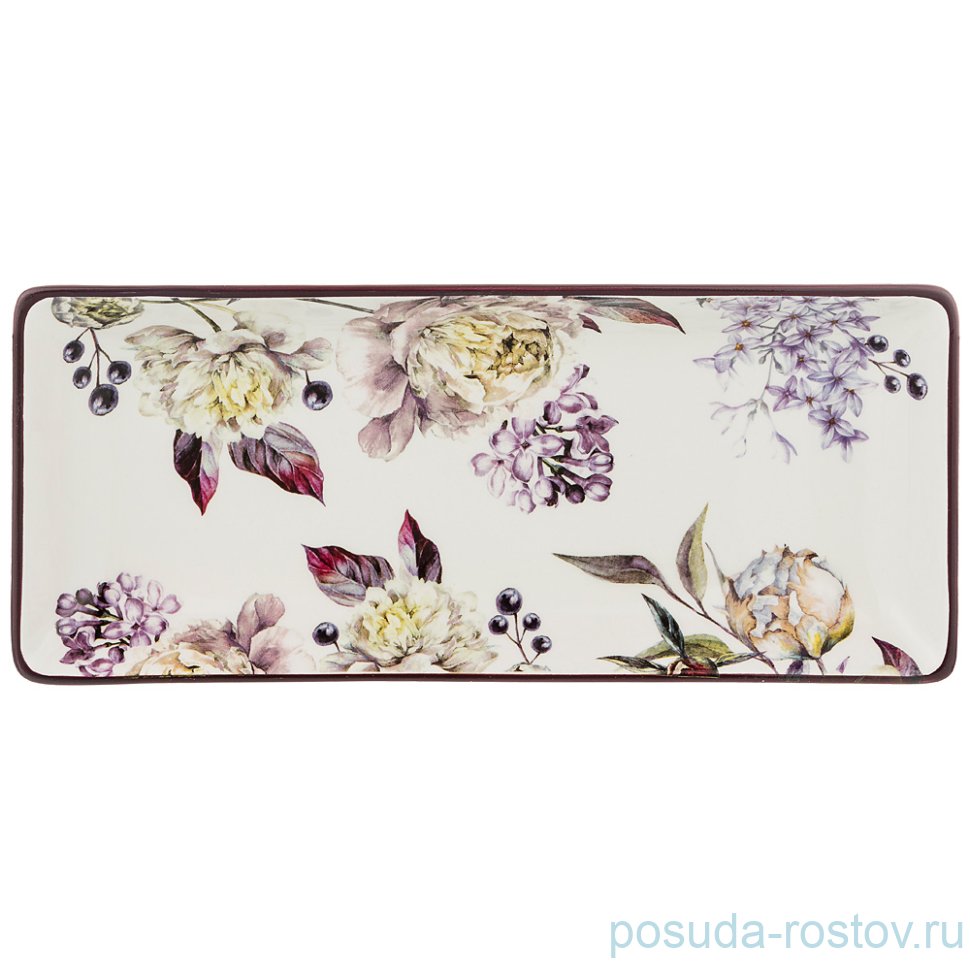 Блюдо 28 х 12 х 3 см прямоугольное "Пурпур" / 213515