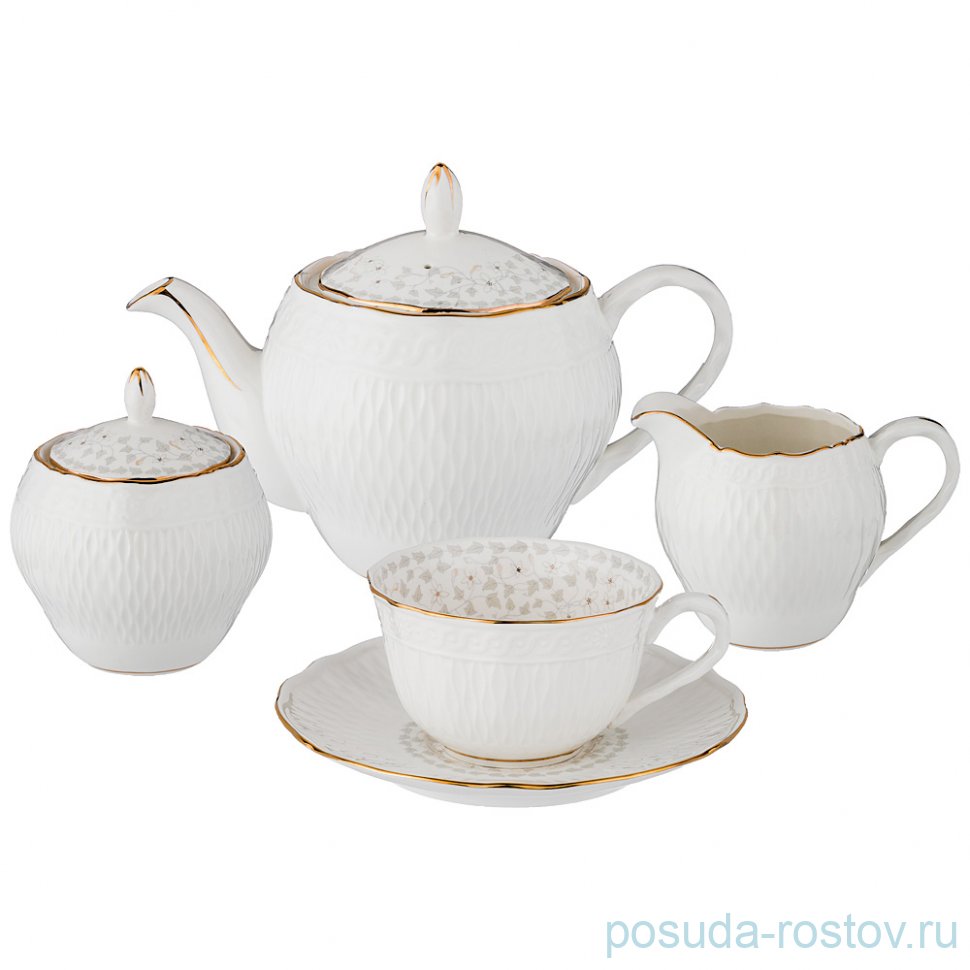 Чайный сервиз на 6 персон 15 предметов "вивьен /вьюнок" / 207531