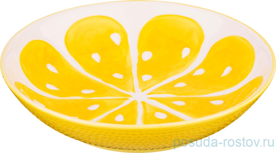 Тарелка 20 см 1 шт глубокая "Лимон" / 192286 Тарелка 20 см 1 шт глубокая "Лимон" / 192286