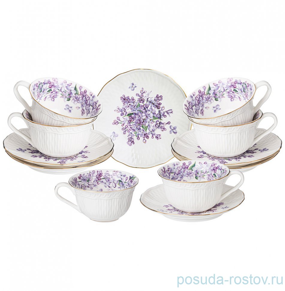 Набор чайных пар 250 мл 6 шт "lilac" / 305511