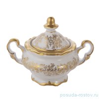 Сахарница 250 мл &quot;Кастэл /Золотой цветочный узор&quot; / 221444