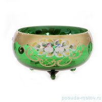 Конфетница 17 см на 3-х ножках &quot;Лепка зелёная&quot; / 096934