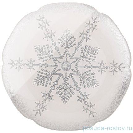 Тарелка 21 см акцентная &quot;Snowflake silver pearl&quot; / 259923