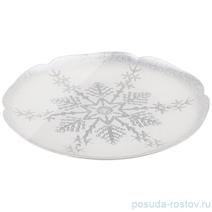 Тарелка 21 см акцентная &quot;Snowflake silver pearl&quot; / 259923