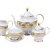 Чайный сервиз на 6 персон 15 предметов  Bavarian Porcelain "Александрия /Золотой узор на белом" / 069092