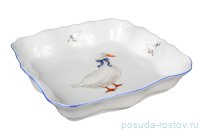 Салатник 26 см квадратный &quot;Корона /Гуси&quot; / 042225