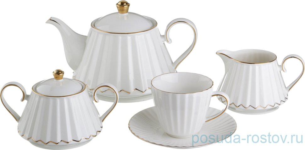 Чайный сервиз на 6 персон 15 предметов "Аврора" / 194591