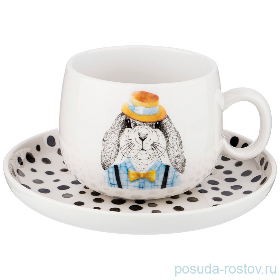 Чайная пара 500 мл 1 шт "Fashion Animals /Заяц" / 213578 Чайная пара 500 мл 1 шт "Fashion Animals /Заяц" / 213578