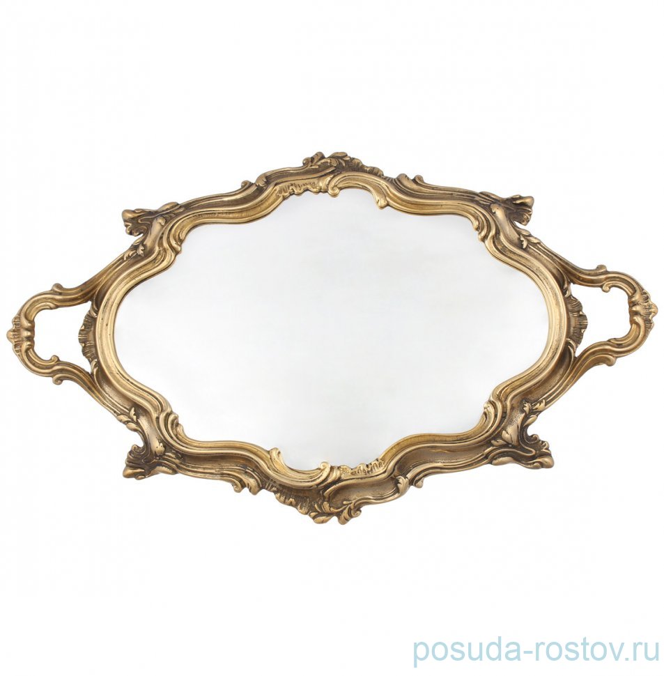 Поднос 37 х 24 см с зеркалом овальный "A. Livio" / 245836