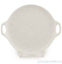Блюдо 25 х 30 х 2,5 см круглое с ручками &quot;Маршмеллоу&quot; / 327831
