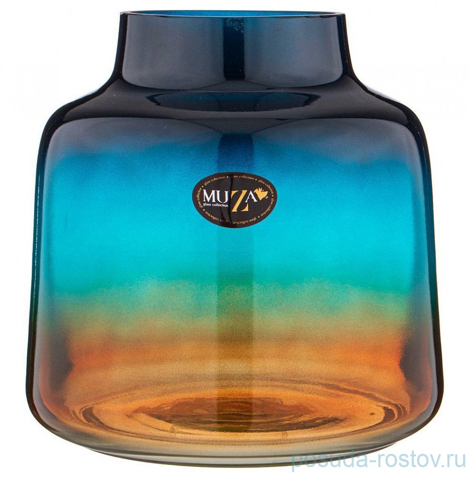 Ваза для цветов 20 см "Leona blue amber" / 278466