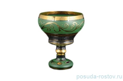 Конфетница 13 см н/н зеленая &quot;Версаче /золото&quot; / 099243