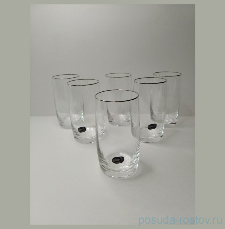 Стаканы для воды 380 мл 6 шт "Идеал /Отводка платина" / 279115