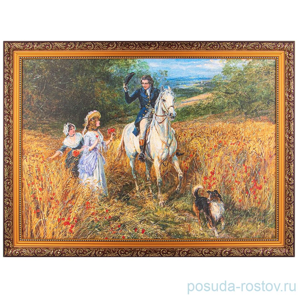 Картина 80 х 70 см в раме "На прогулке" / 275172