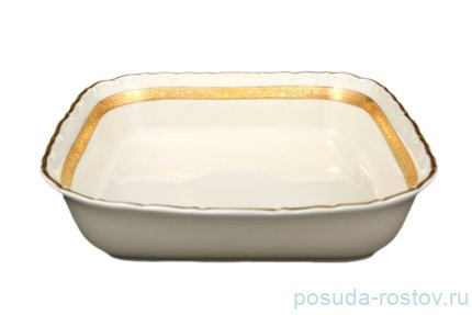 Салатник 23 см квадратный &quot;Фредерика /Золотая лента /СК&quot; M-D / 117611