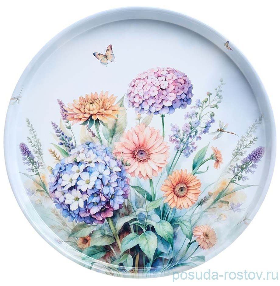 Поднос сервировочный 33 х 2,1 см "Floral eden" / 378383 Поднос сервировочный 33 х 2,1 см "Floral eden" / 378383