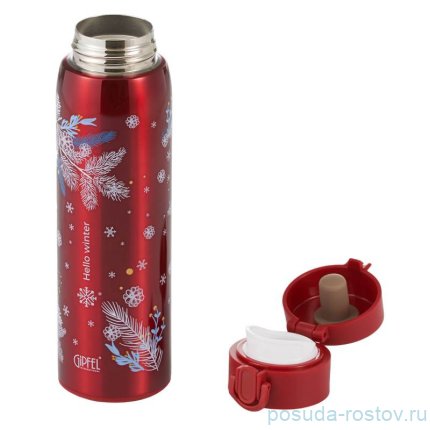 Термокружка 370 мл красная &quot;Christmas time /Hello Winter&quot; / 341084