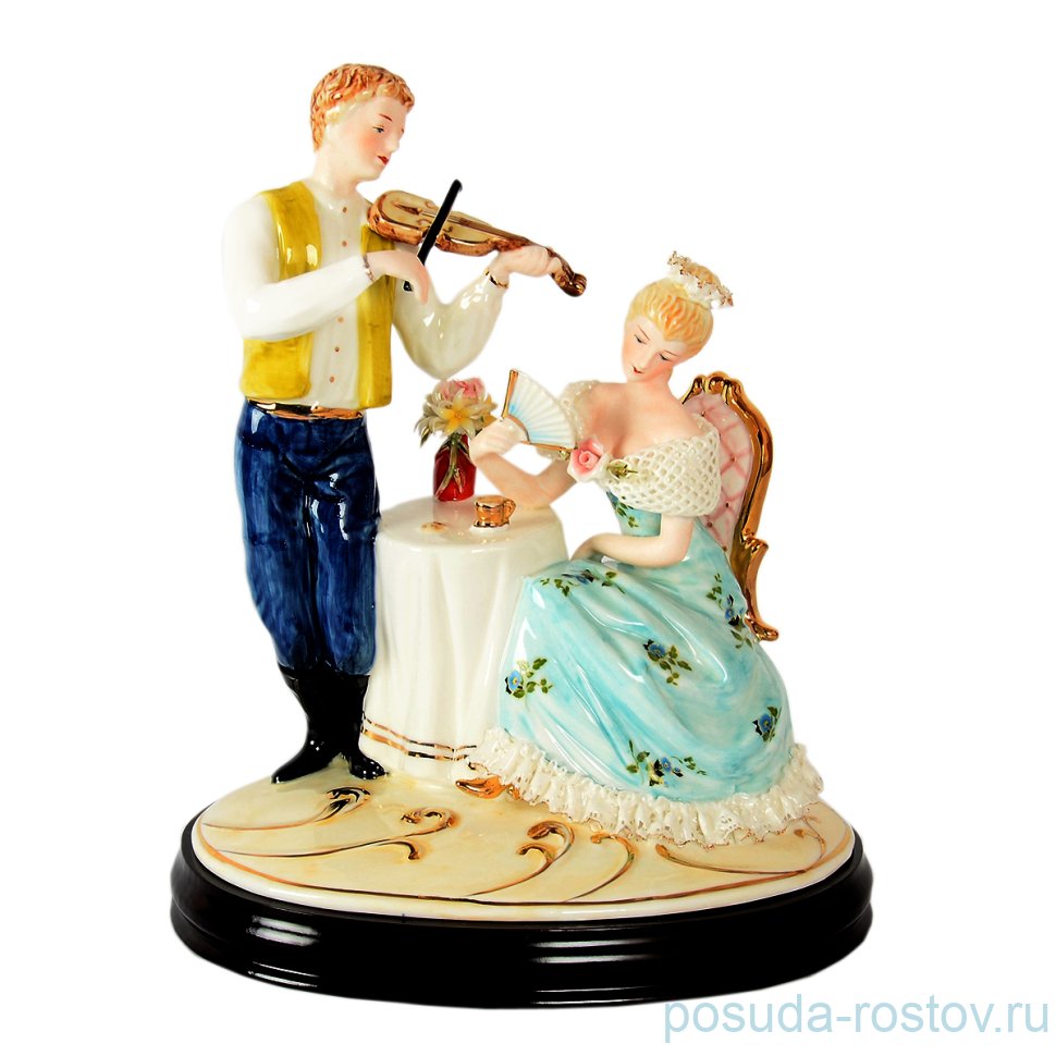 Статуэтка на деревянной подставке "Под звуки скрипки" / 148433