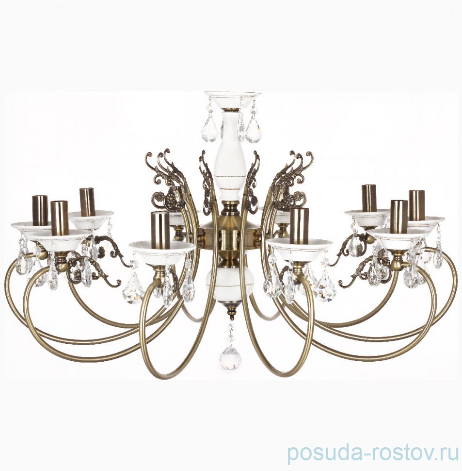 Люстра 10 рожковая Sky Light "Свеча" AB d=80 см. h=50 см / 299904 Люстра 10 рожковая Sky Light "Свеча" AB d=80 см. h=50 см / 299904