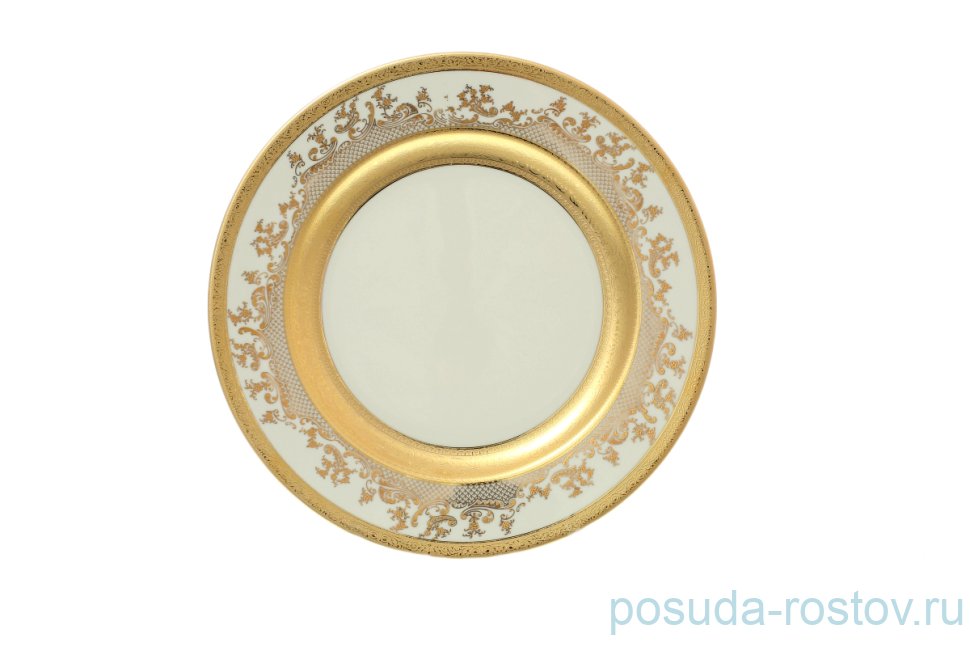 Блюдо 30 см круглое "Констанц /Cream Gold 9320 /Золотая лента" / 137628