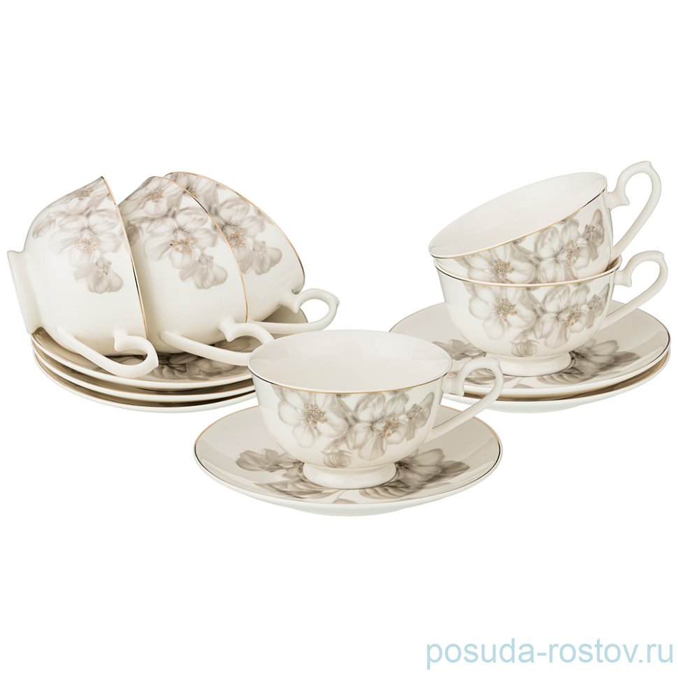 Набор чайных пар 260 мл 6 шт н/н "Букингем флер" / 208428