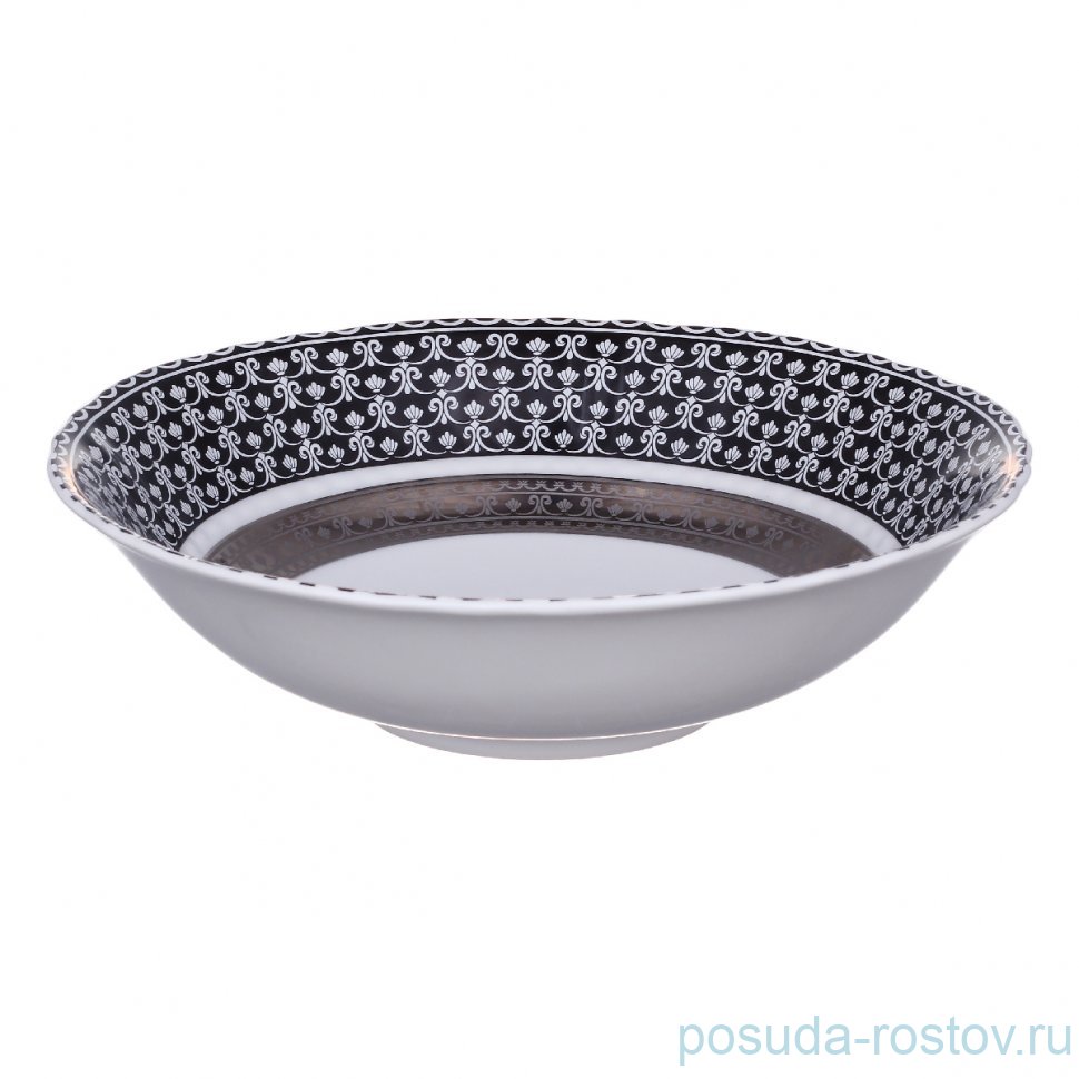 Салатник 23 см "Соната /Королевская лилия на чёрном" / 366187 Салатник 23 см "Соната /Королевская лилия на чёрном" / 366187