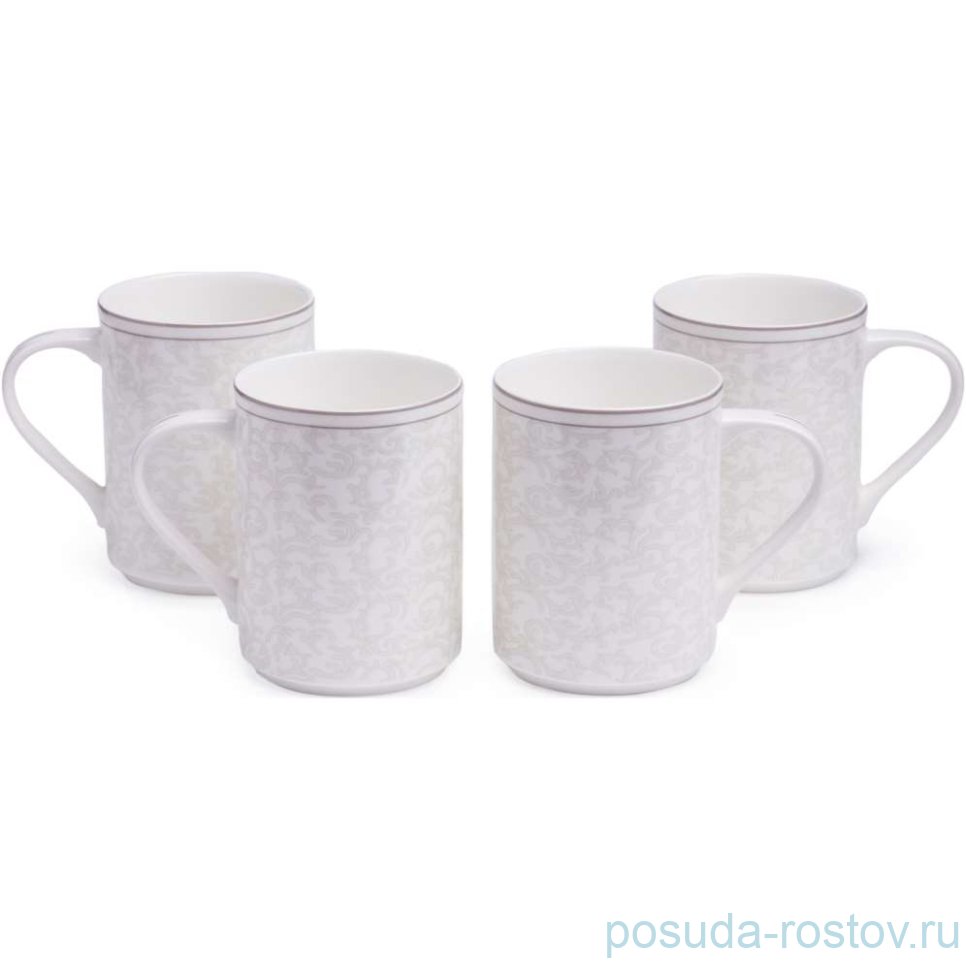 Набор кружек 400 мл 4 шт "Grey lace" / 379179