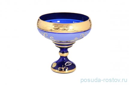Конфетница 13 см н/н синяя &quot;Антик золото&quot; SC / 116469