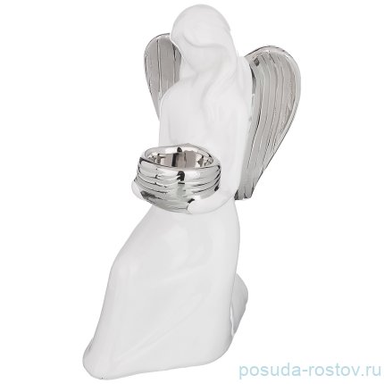 Подсвечник 15 х 19 х 29 см &quot;Ангел /Серебряная коллекция&quot; / 193078