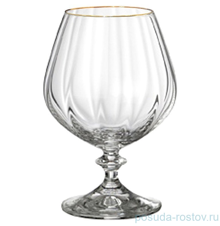 Бокалы для бренди 400 мл 6 шт "Анжела /Оптика /Отводка золото" / 005152 Бокалы для бренди 400 мл 6 шт "Анжела /Оптика /Отводка золото" / 005152