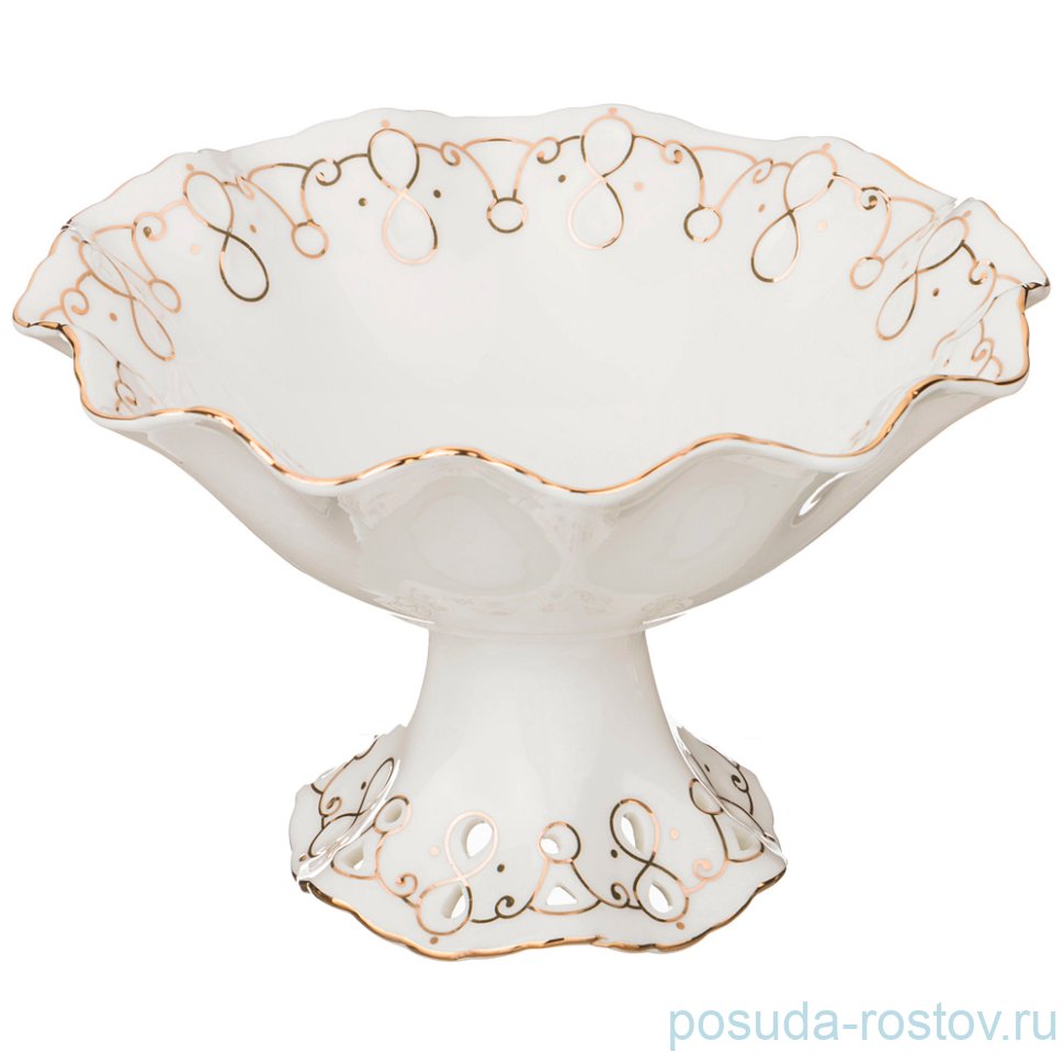 Конфетница 20 см н/н "Лаура /Золото"  / 194024