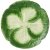 Блюдо 31 см круглое зелёное "Капуста" / 276909