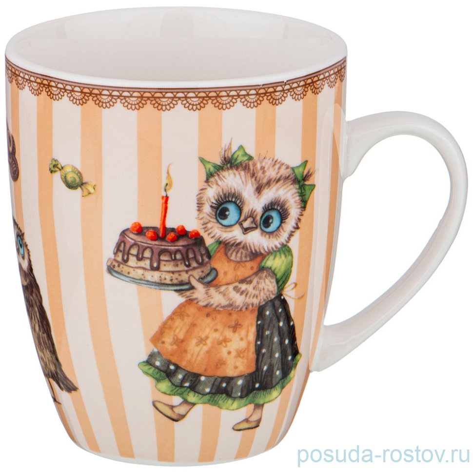 Кружка 420 мл "Совушки" / 225653