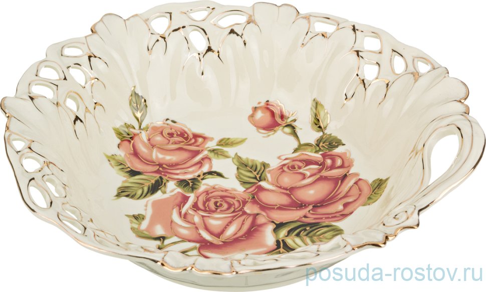 Фруктовница 33 см перф. "Корейская роза" / 186404