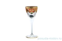 Рюмки для водки 70 мл 6 шт &quot;Наталия /Золотой узор /Красная&quot; / 137590