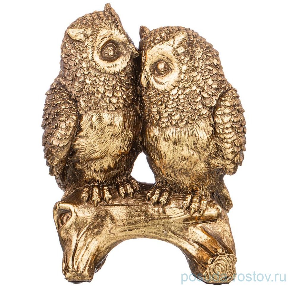 Фигурка 16,5 х 10 х 21,2 см "Совушки" /бронза / 228020