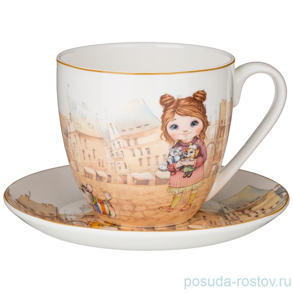 Чайная пара 430 мл 1 шт "Fashion princess" / 252084