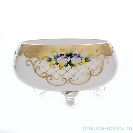 Конфетница 15 см на 3-х ножках &quot;Лепка белая&quot; / 069742