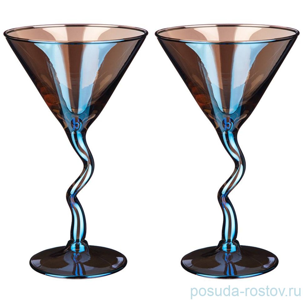 Бокалы для мартини 200 мл 2 шт "лазурит" / 274001