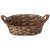 Корзинка 26 х 21 х 8/11 см с ручками "Натурель /темное плетение" / 342748