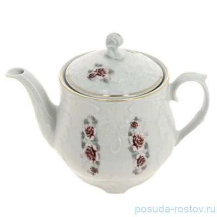Заварочный чайник 1,1 л &quot;Рококо /577 /Серая роза /золото&quot; / 149065