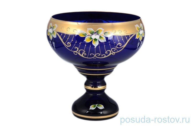 Ваза для фруктов 26 см н/н "Лепка синяя" / 099284