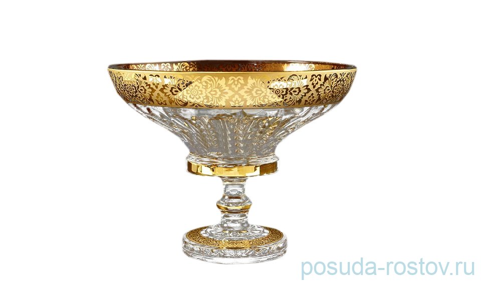 Конфетница 20,5 см н/н "Max Crystal /Золото 50b" / 160549