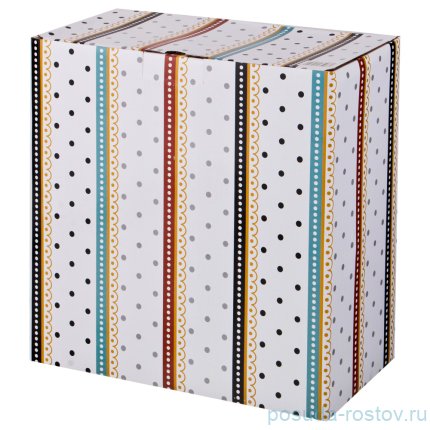 Тортница 25 см н/н &quot;Горох /Чёрная окантовка&quot; / 189732