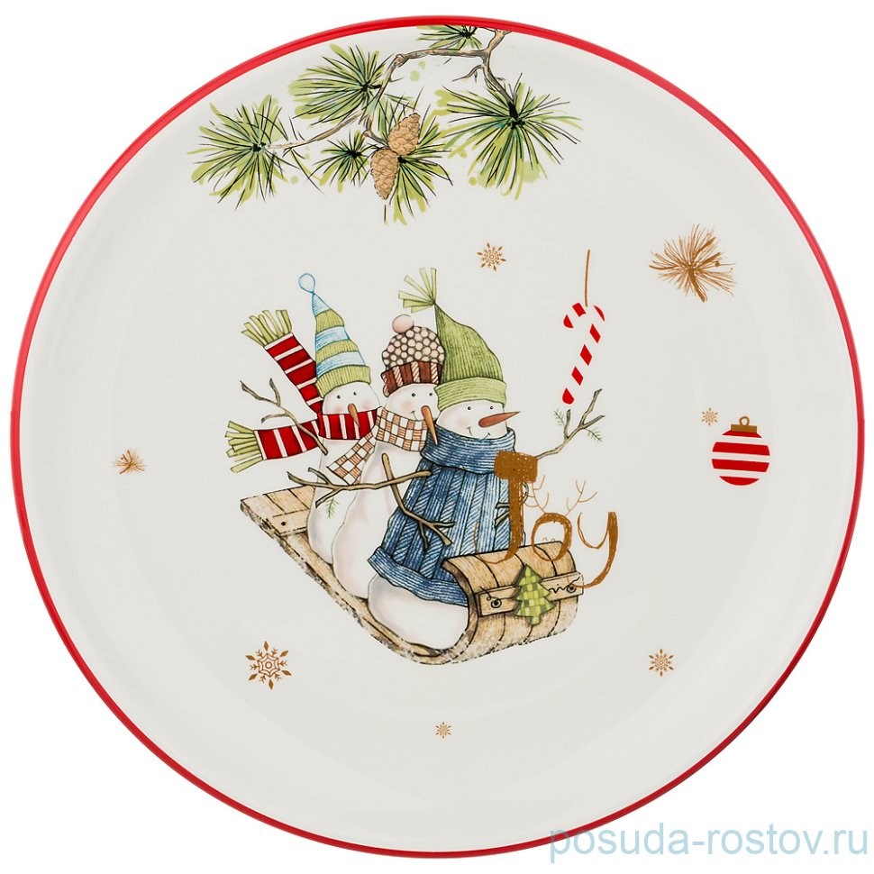 Тарелка 26 см 1 шт "Зимняя забава" / 215178