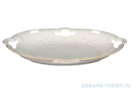 Блюдо 37 см овальное &quot;Корона /Отводка золото&quot; / 088785