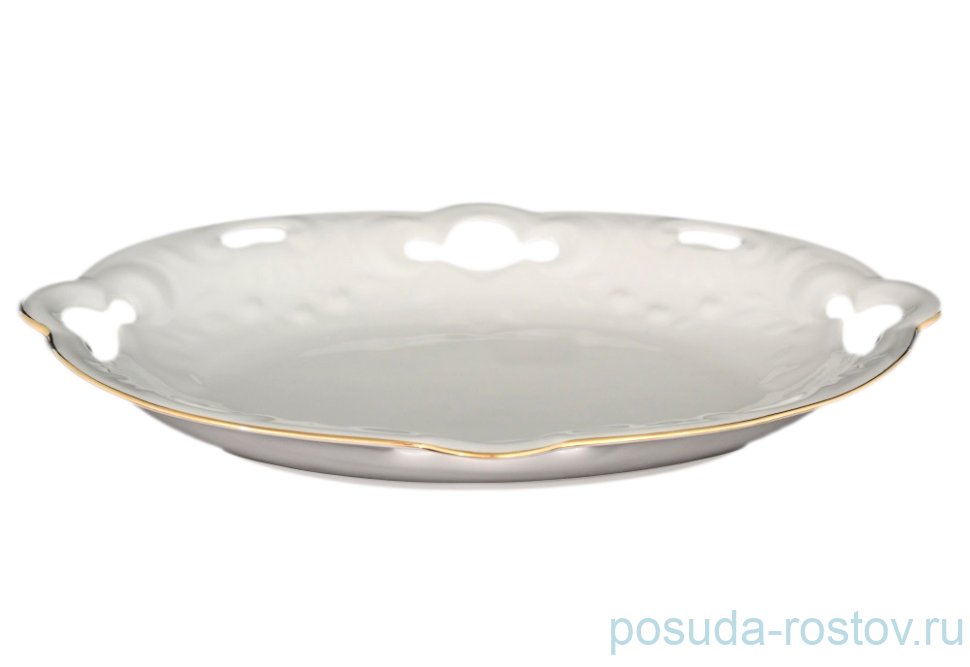 Блюдо 37 см овальное "Корона /Отводка золото" / 088785